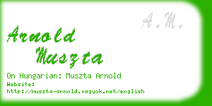 arnold muszta business card